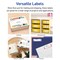 Avery Full-Sheet Printable Shipping Labels, 8.5" x 11" Customizable Stickers, White, 100 Blank Mailing Labels, Great for Mailing, Shipping, Organizing, and More (5165)
